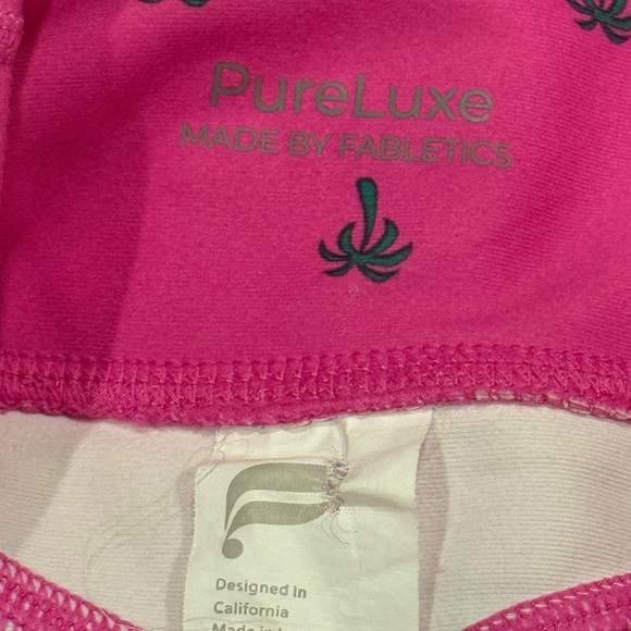 FABLETICS Pink Leggings with Palm Tree Print - Picture 2 of 3